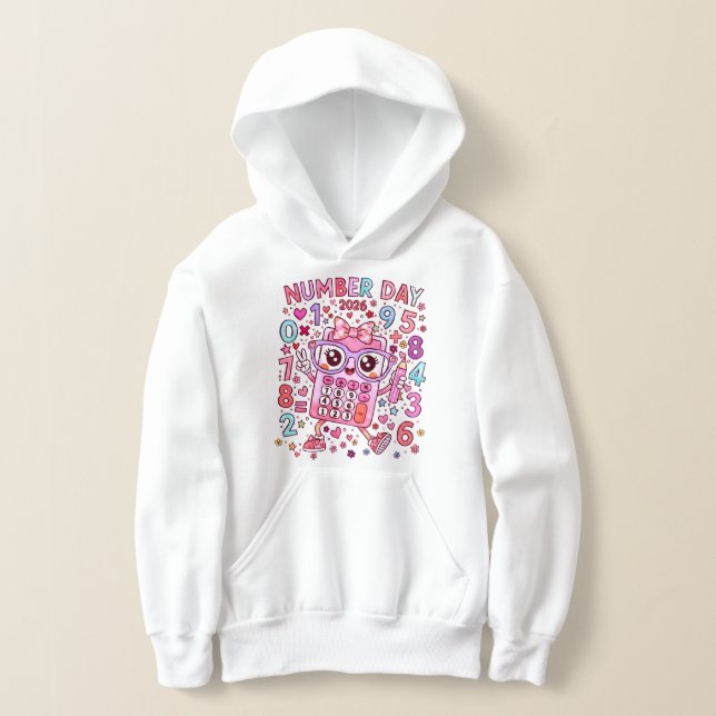 Camiseta Moletom Dia dos Números para Crianças | Números de (Postura )