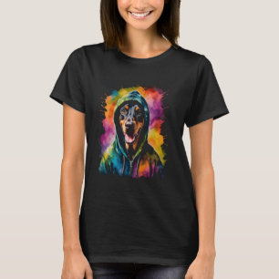 Camiseta Moletom Doberman Moderno Cachorro Colorido Animal