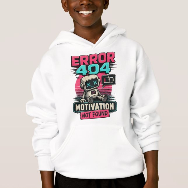 Camiseta Moletom Error 404: Motivação Não Encontrada (Frente)