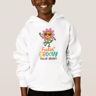 Camiseta Moletom Feelin’ Groovy Retro Floral Infantil