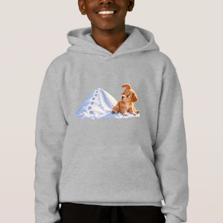 Camiseta Moletom Infantil de Cachorrinho Deslizando na Neve