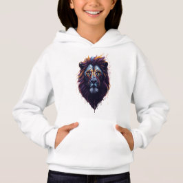 Camiseta Moletom Infantil Feminino com Capuz | Leão