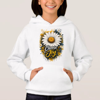 Camiseta Moletom Infantil Flor de Margarida Escolha a Alegr