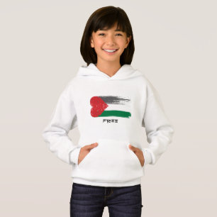 Camiseta Moletom Infantil Palestina Livre   Bandeira em For