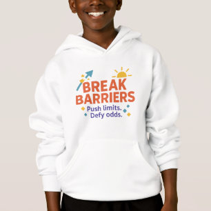 Camiseta Moletom Infantil Quebra Barreiras Citação Motiva