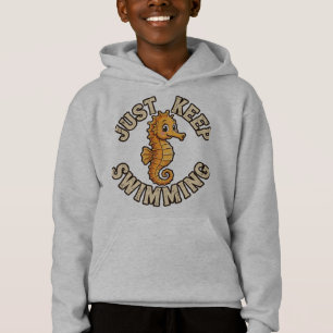 Camiseta Moletom Infantil Seahorse Just Keep Swimming 2. D