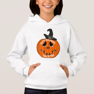 Camiseta Moletom Jack O' Lantern Kids Chapéu de Bruxa Hallo