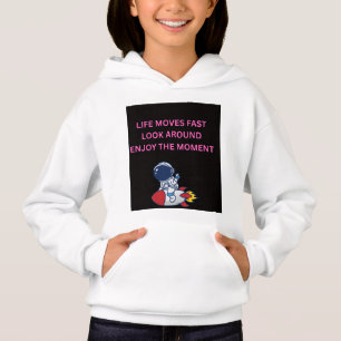 Camiseta Moletom Kids Astronaut Foguete Life Moves Fast