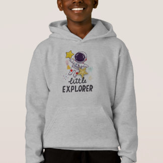 Camiseta Moletom Little Explorer Kids, Cute Space Astronaut