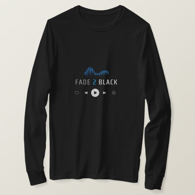Camiseta Moletom Manga Longa Fade 2 Black Escuro (Frente do Design)