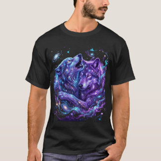 Camiseta Moletom Mystic Galaxy Wolf – Arte de Lobo Cósmico
