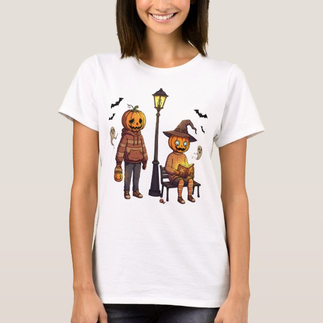 Camiseta Moletom Pumpkin Pals – Rua de Halloween Sinistrame (Frente)