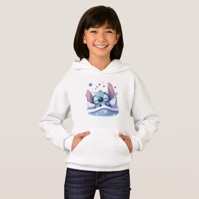Camiseta Moletom Sleepy Stitch para Crianças (Frente Completa)