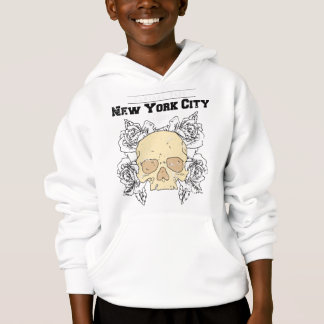 Camiseta Moletom Vintage Skull & Roses Nova York