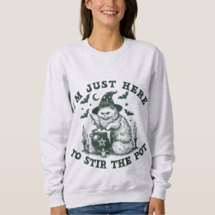 Camiseta Molheta de Halloween de Gato Witchy