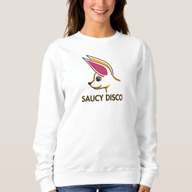 Camiseta Molheta do logotipo Saucy Disco (Frente)
