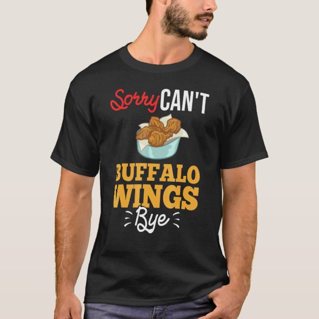 Camiseta Molho de Asa Quente de Frango Frito Buffalo Wings  (Frente)