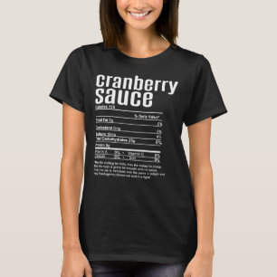 Camiseta Molho de Cranberry de Ação de Graças Natal Informa