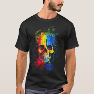 Camiseta Molho De Pintura De Cera De Cera Colorida Artístic