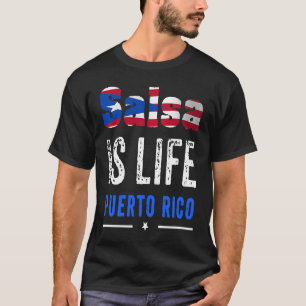 Camiseta Molho de Porto Rico Dança Salsa Salsa É Vida