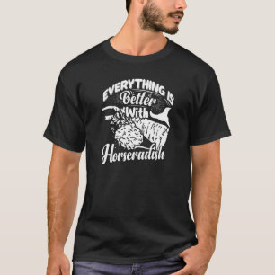 Camiseta Molho de Rábano Cremoso Receita de Planta Raiz Fre