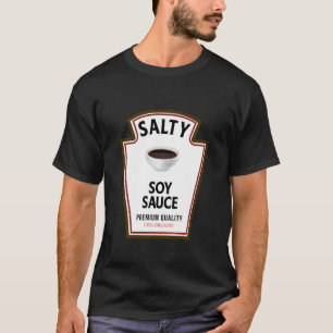 Camiseta Molho de Soja Traje de Condimento Engraçado para F