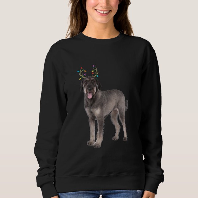 Camiseta molho gigante de renas schnauzer de natal (Frente)