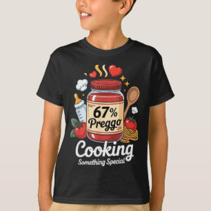 Camiseta Molho Preggo Massa Anúncio de Gravidez Engraçado 6