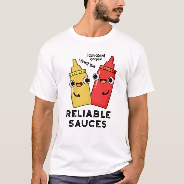 Camiseta Molhos confiáveis, Comida engraçada (Frente)