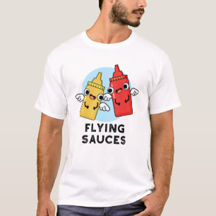 Camiseta Molhos Voadores Comida Engraçada