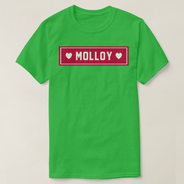 Camiseta Molloy Hearts (Frente do Design)