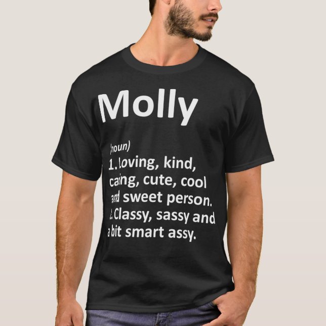 Camiseta MOLLY Definition Personalised Name Gift (Frente)