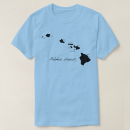 Camiseta Molokai Havaí Com Ilhas Havaianas