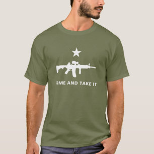 CAMISETA MOLON LABE VÊM TOMAR-LHE A CARABINA M4 TÁTICA