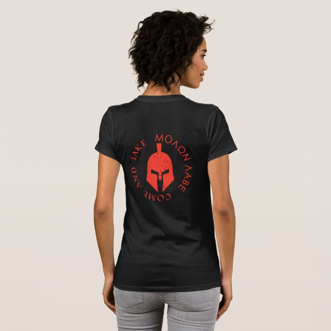 Camiseta Molon Labe Venha e Pegue Capacete Espartano (Parte Traseira Completa)