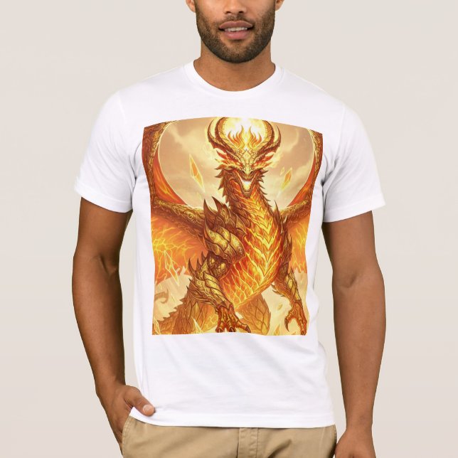 Camiseta Molten Ouro Dragon - Legendary Fantasy Masterpie (Frente)