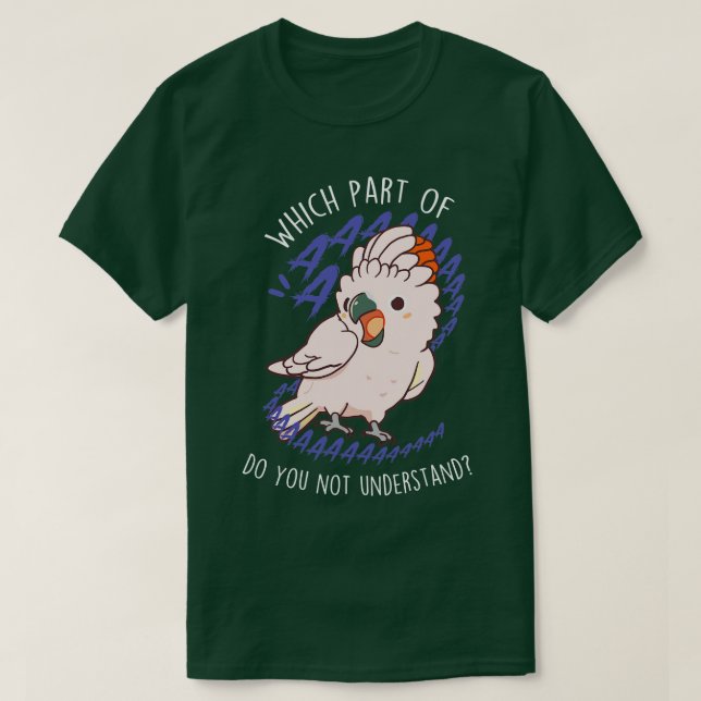 Camiseta Moluccan Cockatoo Parrot Aaaa (Frente do Design)
