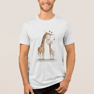 Camiseta Mom & Baby Giraffe Cute Illustration