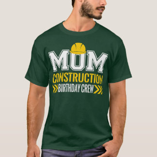 Camiseta Mom Birthday Crew 1st construction Birthday Truck 