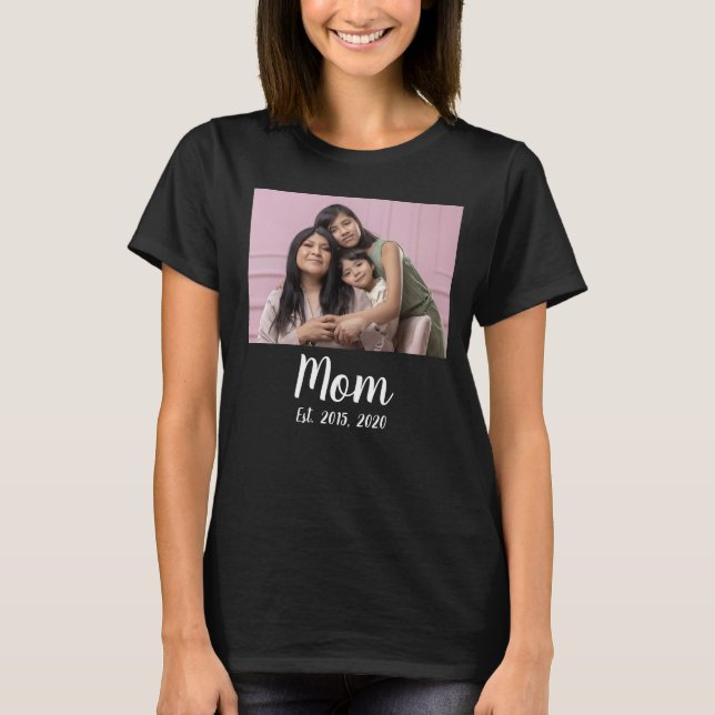 Camiseta Mom Established script photo (Frente)