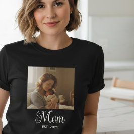 Camiseta Mom Established Script Photo
