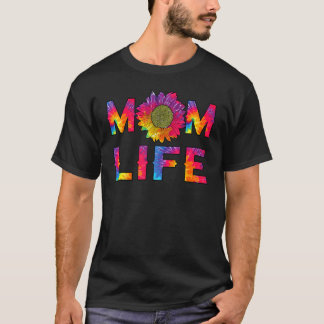 Camiseta Mom Life  Sunflower Tie Dye Hippie Mommy Mothers D