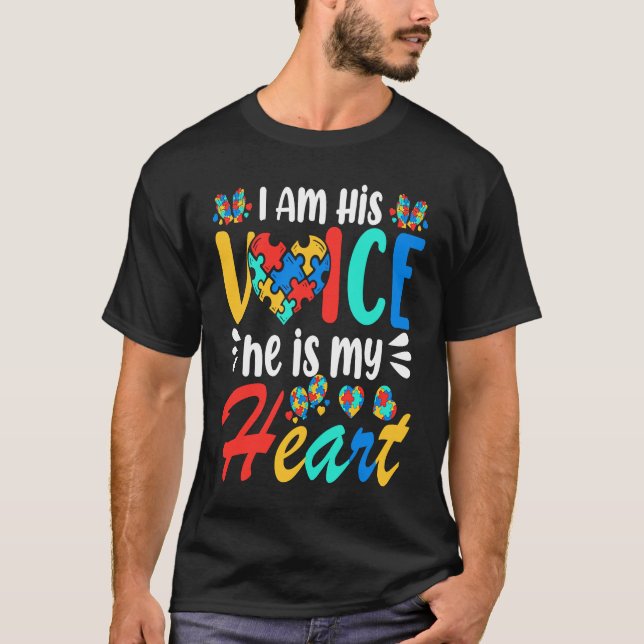 Camiseta Mom Mama Autistic Autism Awareness Month Boys Son  (Frente)
