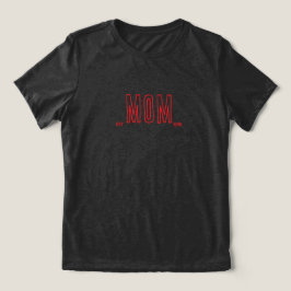 Camiseta MOM minimalista - Ano personalizável