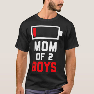 Camiseta Mom of 2 Boys  Gift From Son Mothers Day Birthday 