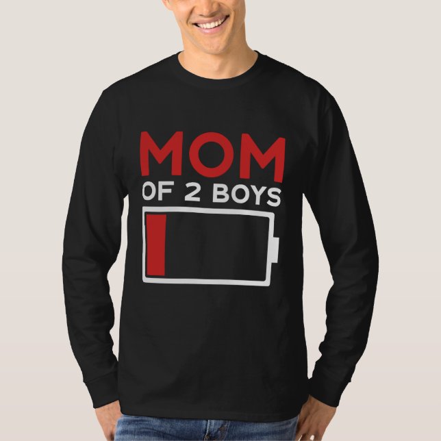 Camiseta Mom of 2 Boys Mother's Day (Frente)