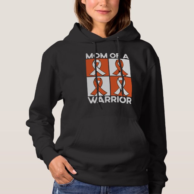 Camiseta Mom Of A Warrior Support Squad Leukemia Awareness (Frente)