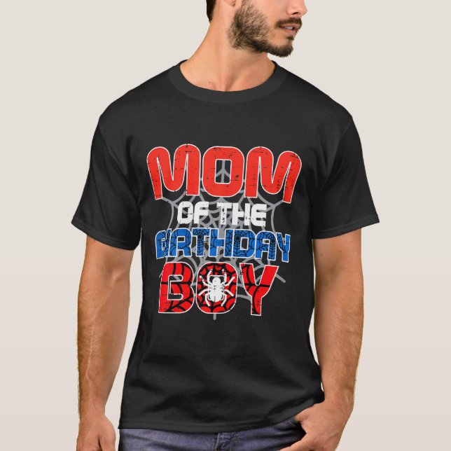 Camiseta Mom Of Birthday Boy Sder Bday Party Family Matchin (Frente)