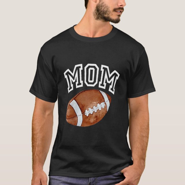 Camiseta Mom Of The 1 Year Old Football Birthday Boy Family (Frente)
