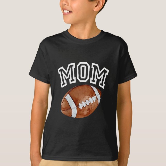 Camiseta Mom Of The 1 Year Old Football Birthday Boy Family (Frente)